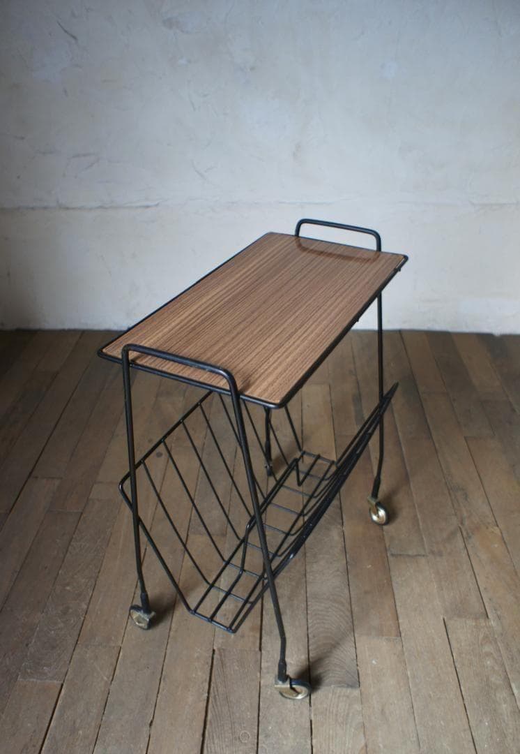 サイドテーブル　ワゴン　ミッドセンチュリー　ヴィンテージ　北欧　フランス