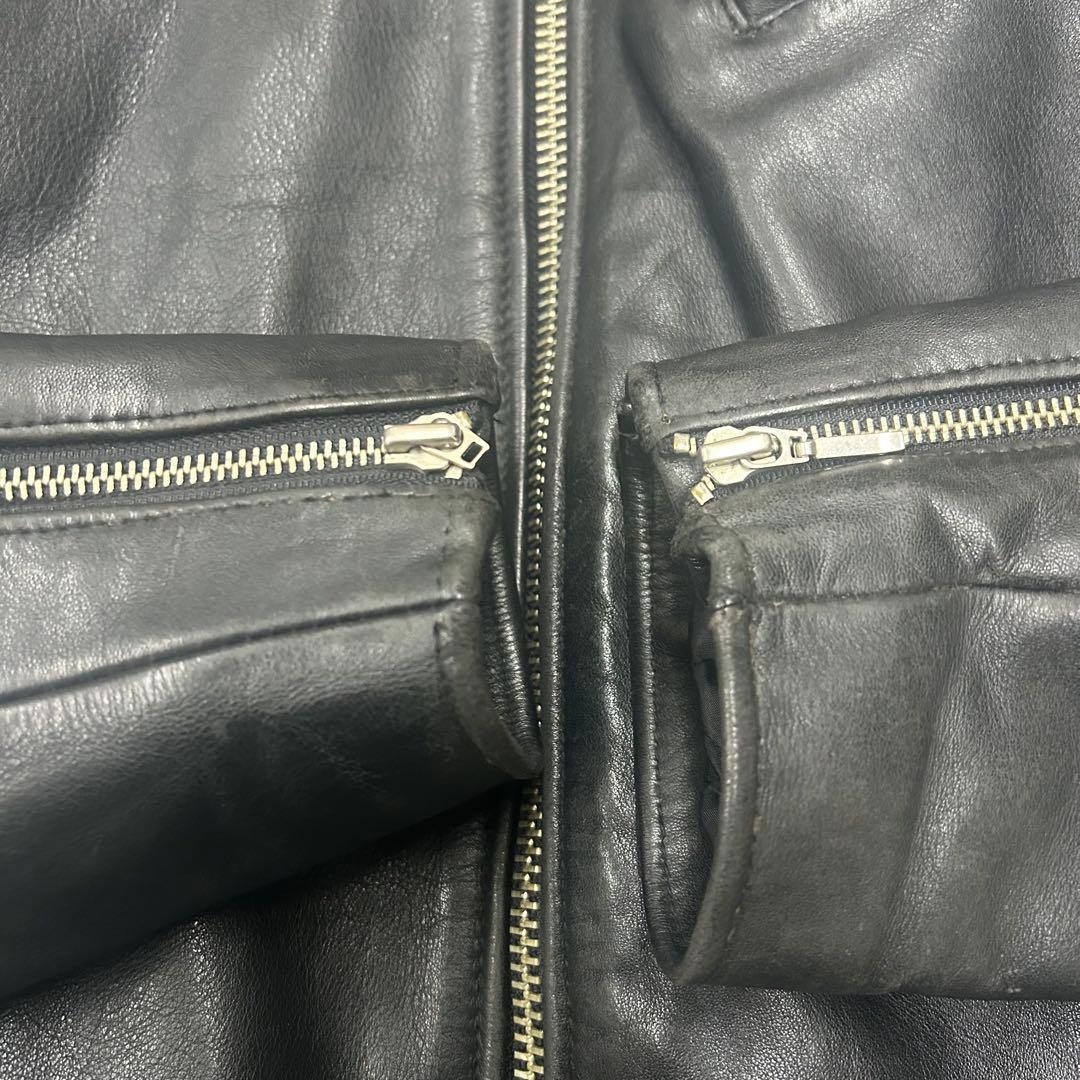 ハーレーダビッドソン シングルライダースレザージャケット M 牛革