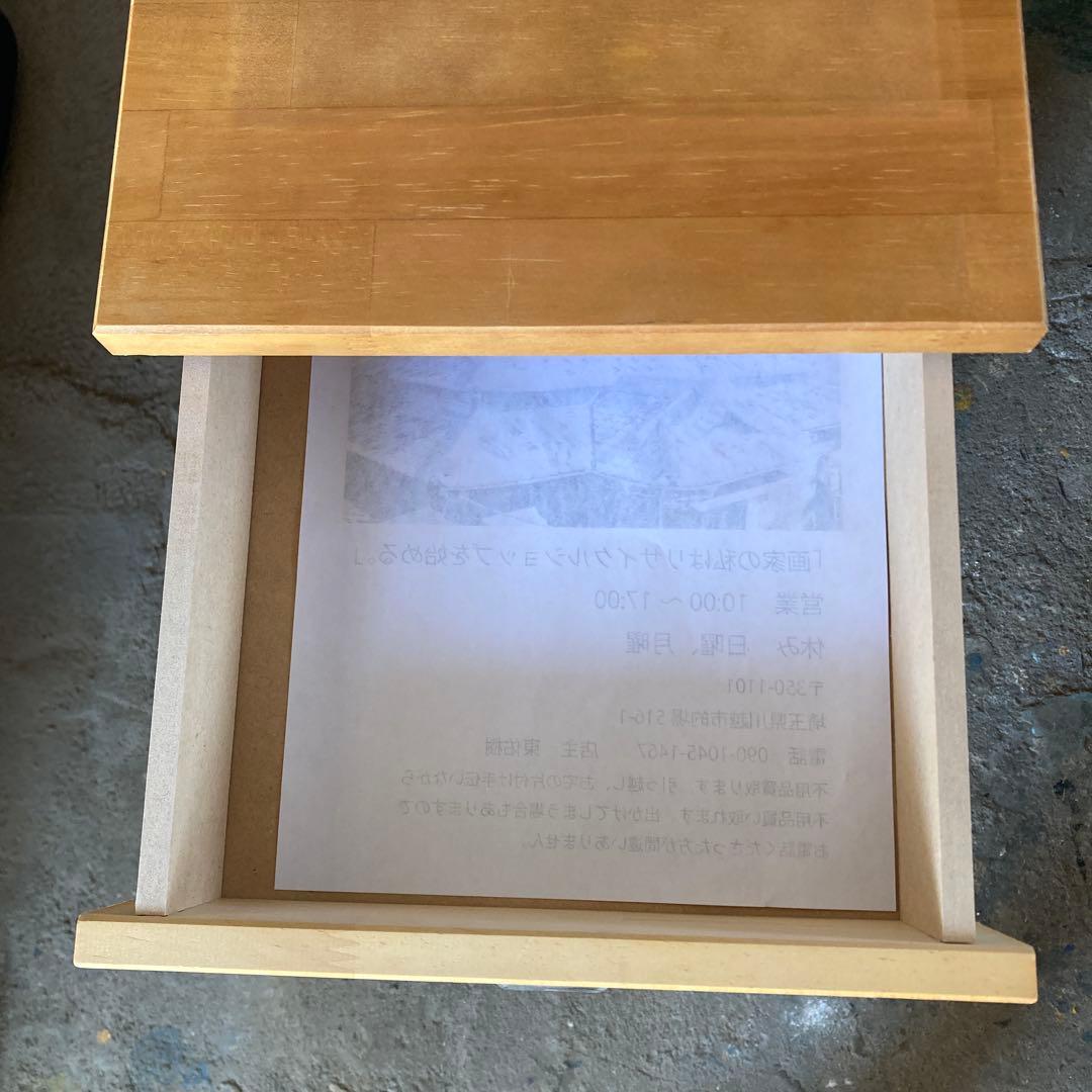 A4サイズ プレート多段チェスト8段 木製 無垢 書類チェスト B