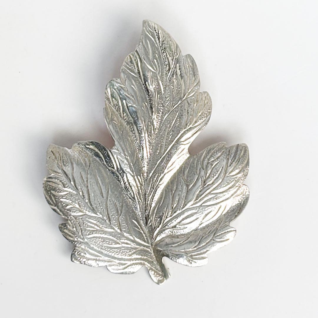 極美品★希少 大サイズ ティファニー リーフ 葉 モチーフ ブローチ SV925