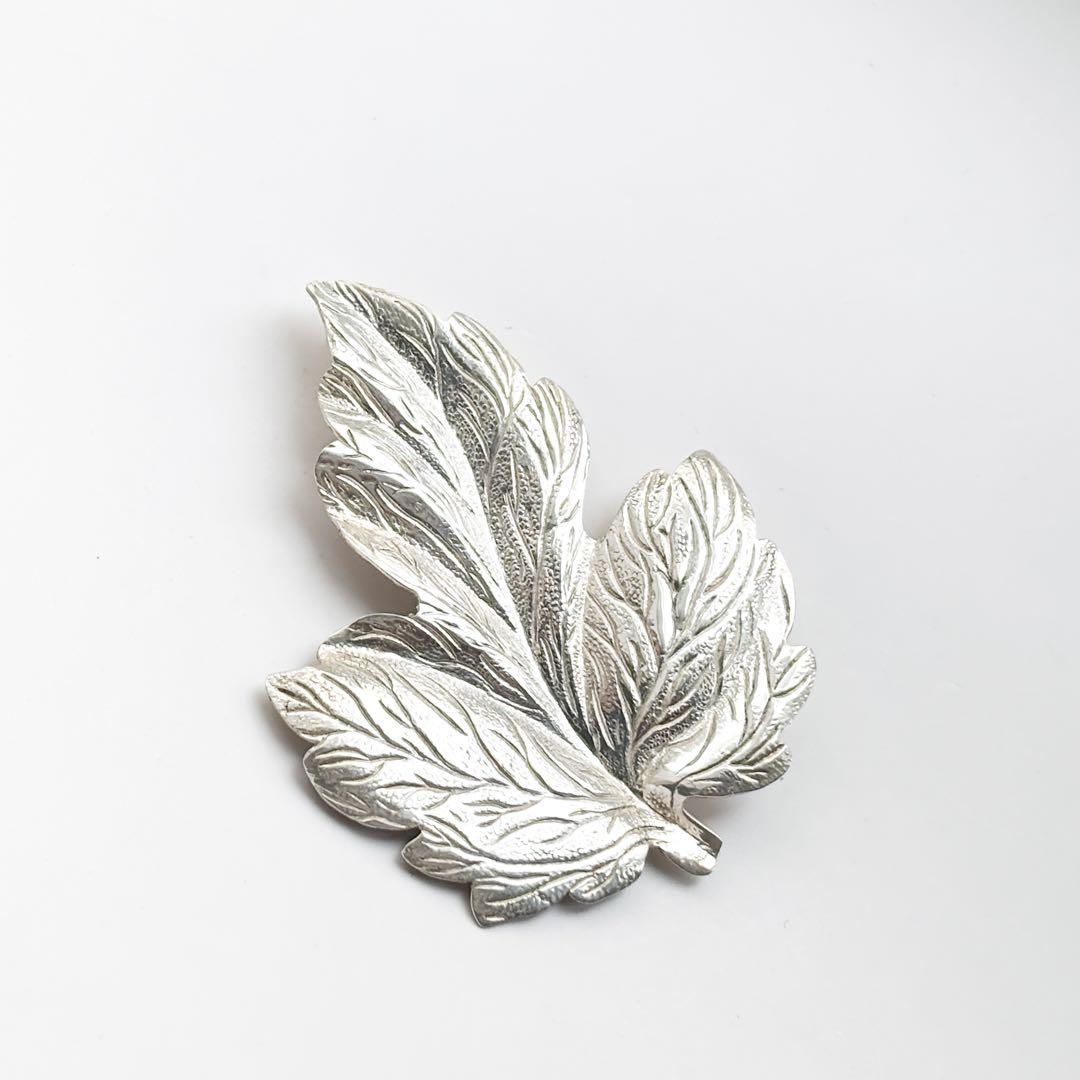 極美品★希少 大サイズ ティファニー リーフ 葉 モチーフ ブローチ SV925
