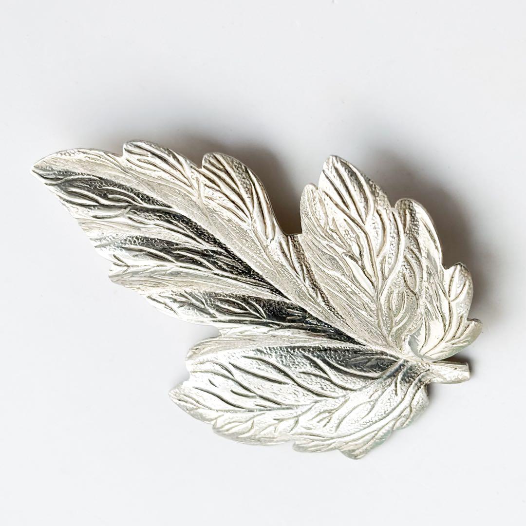 極美品★希少 大サイズ ティファニー リーフ 葉 モチーフ ブローチ SV925