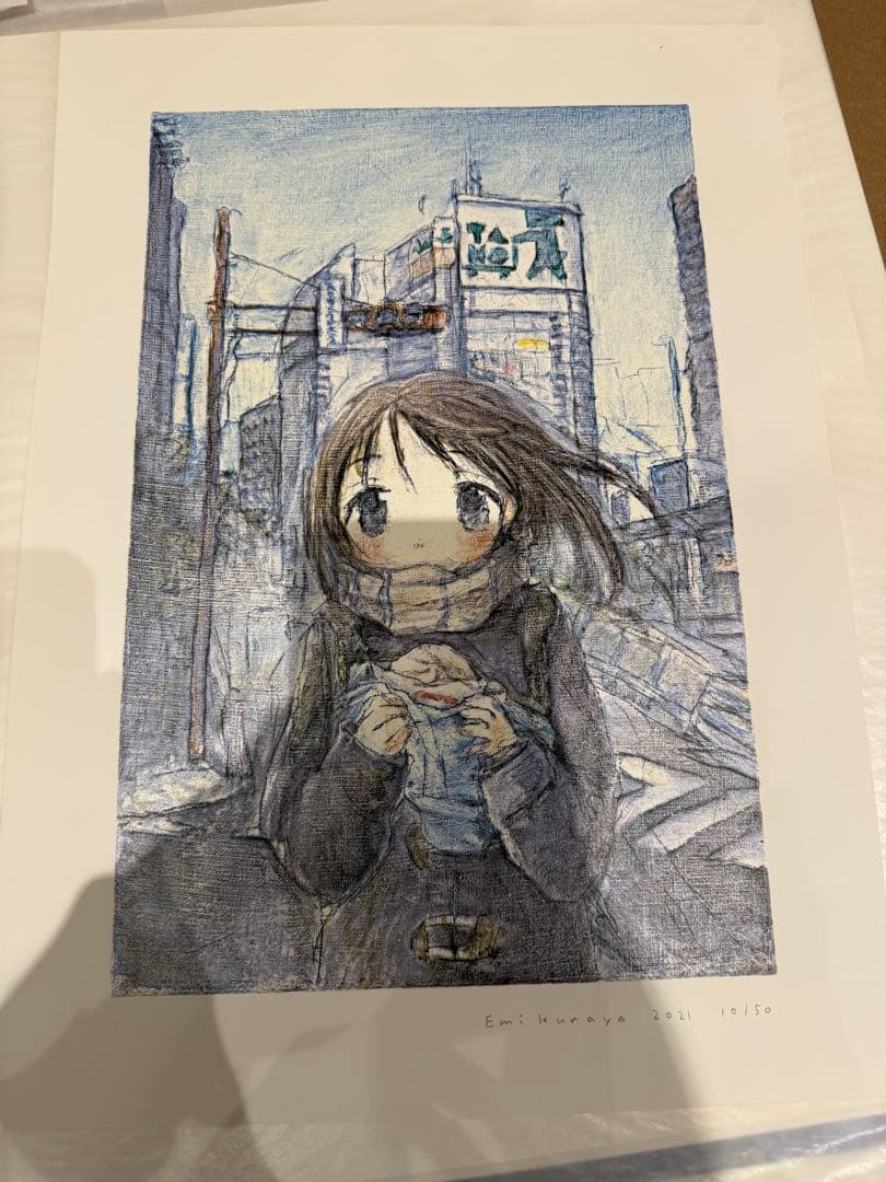 くらやえみ The Smell of Winter, 2021 版画 サイン入り