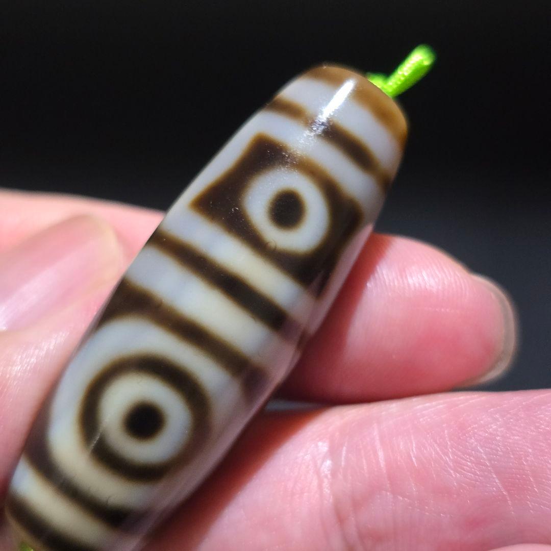 18 老礦天珠　二重双天地天珠　天然石　風水　御守り　ブレスレット　ネックレス