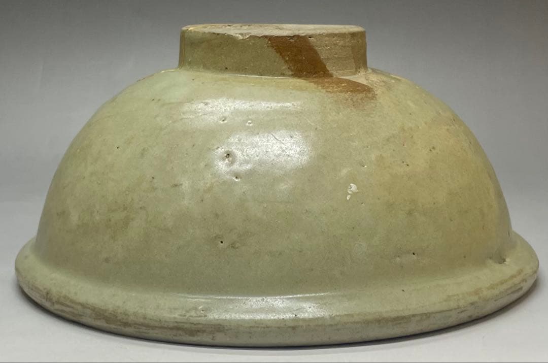 極め　桂又三郎識　花文様茶碗　北宋時代　仕覆　金直し 　d323