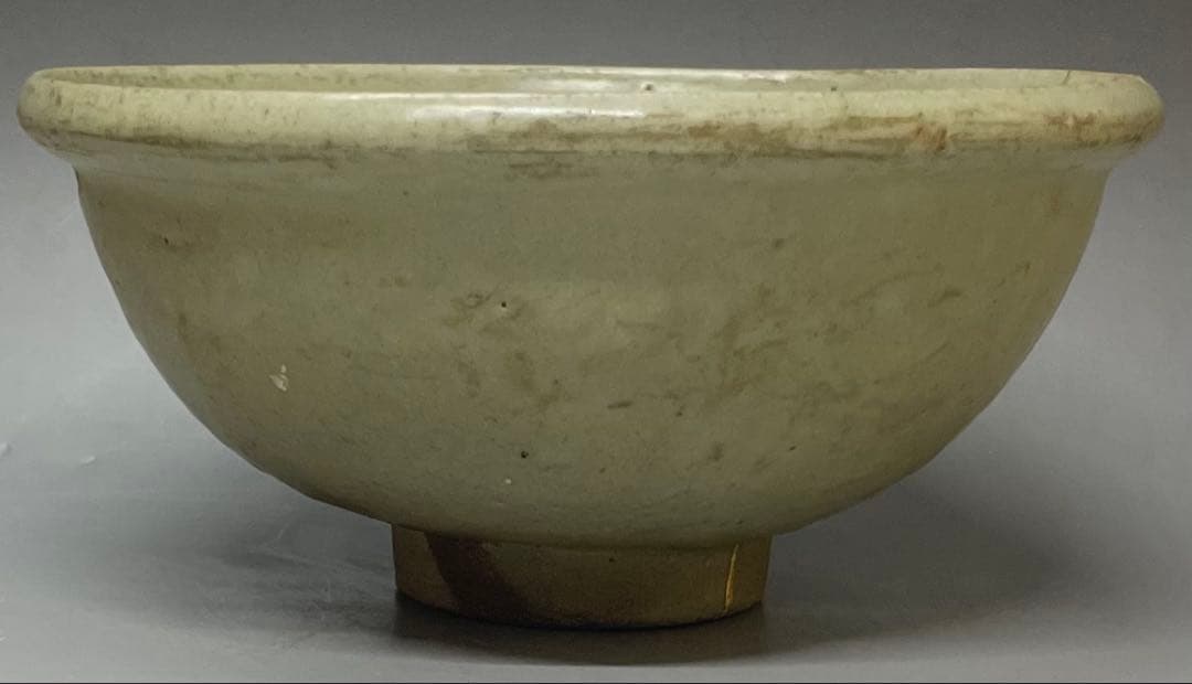 極め　桂又三郎識　花文様茶碗　北宋時代　仕覆　金直し 　d323