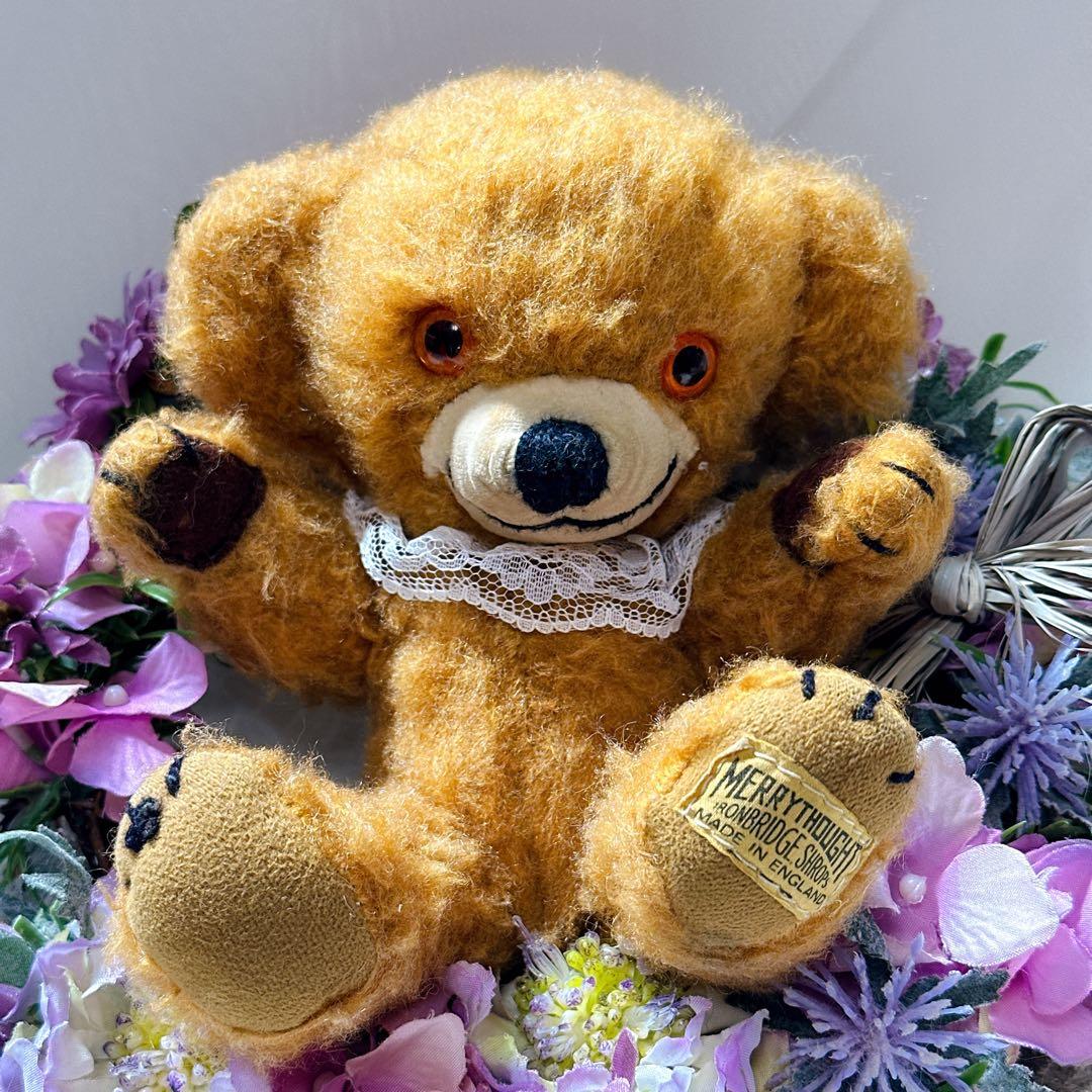 ✨レア✨❤️オレンジブラウンのちびチーキー❤️メリーソート　アンティークテディベア