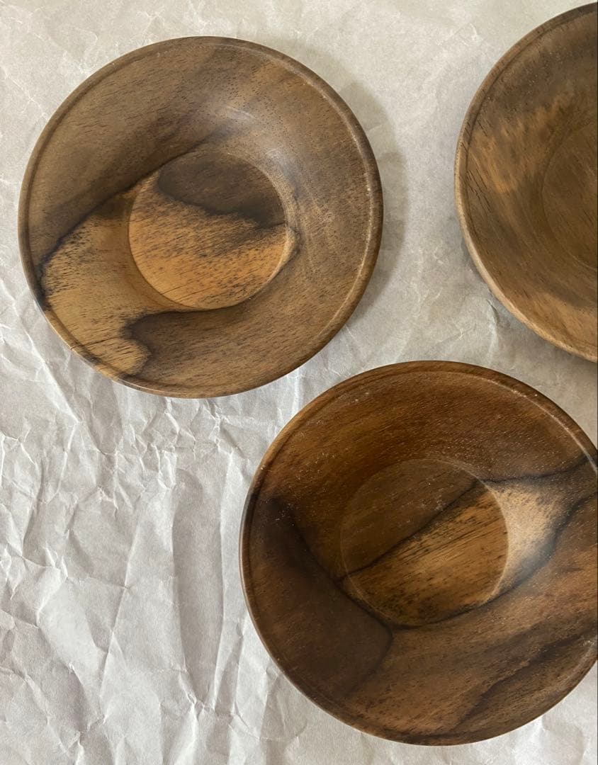 黒柿茶托　五客