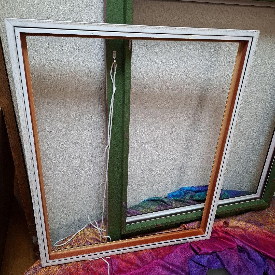 ※カッコイイ※黒っぽい茶色　油彩額縁 クラシックデザインF15　ひび割れ加工