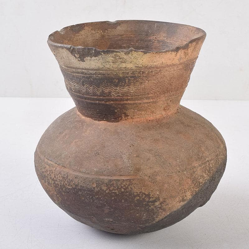 朝鮮美術　須恵器　新羅土器　新羅無細土　壷　C　R9089