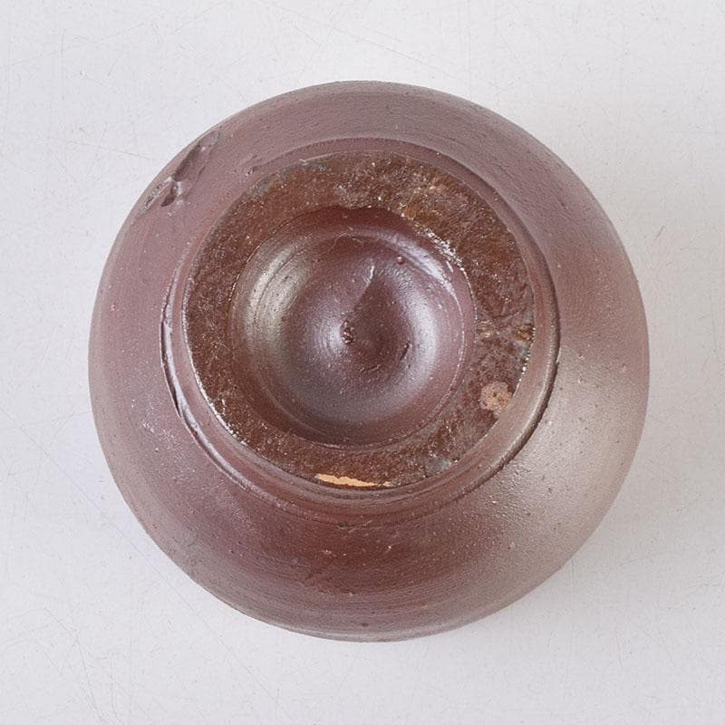 備前焼　人間国宝　藤原雄作　盃　ぐい呑　共布共箱　C　R9249