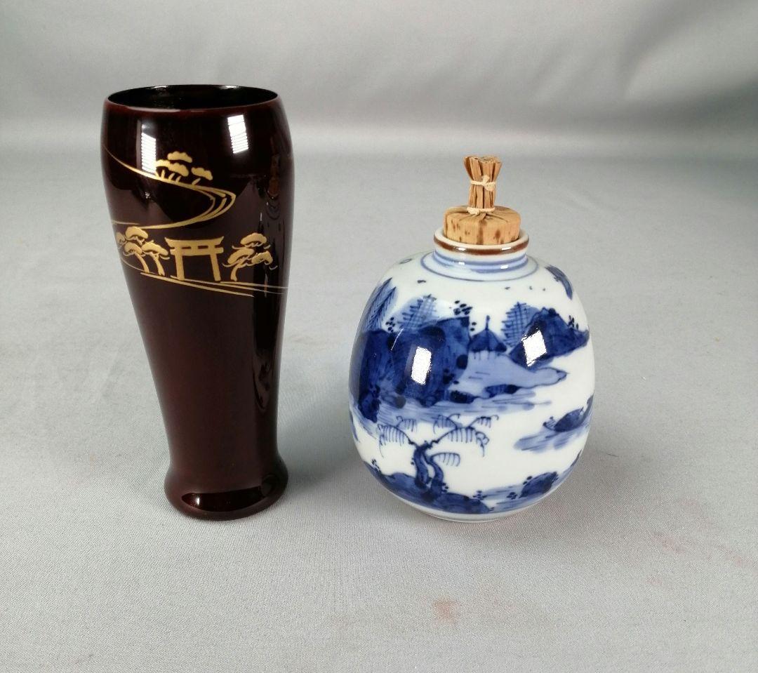 【茶道具】　住吉蒔絵茶箱 茶道具セット付属　茶箱158