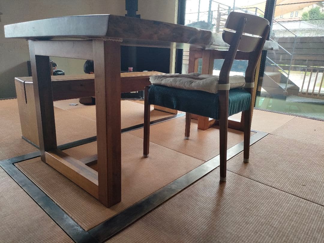 一枚板 ウォールナット ダイニングテーブル 天然木 テーブル