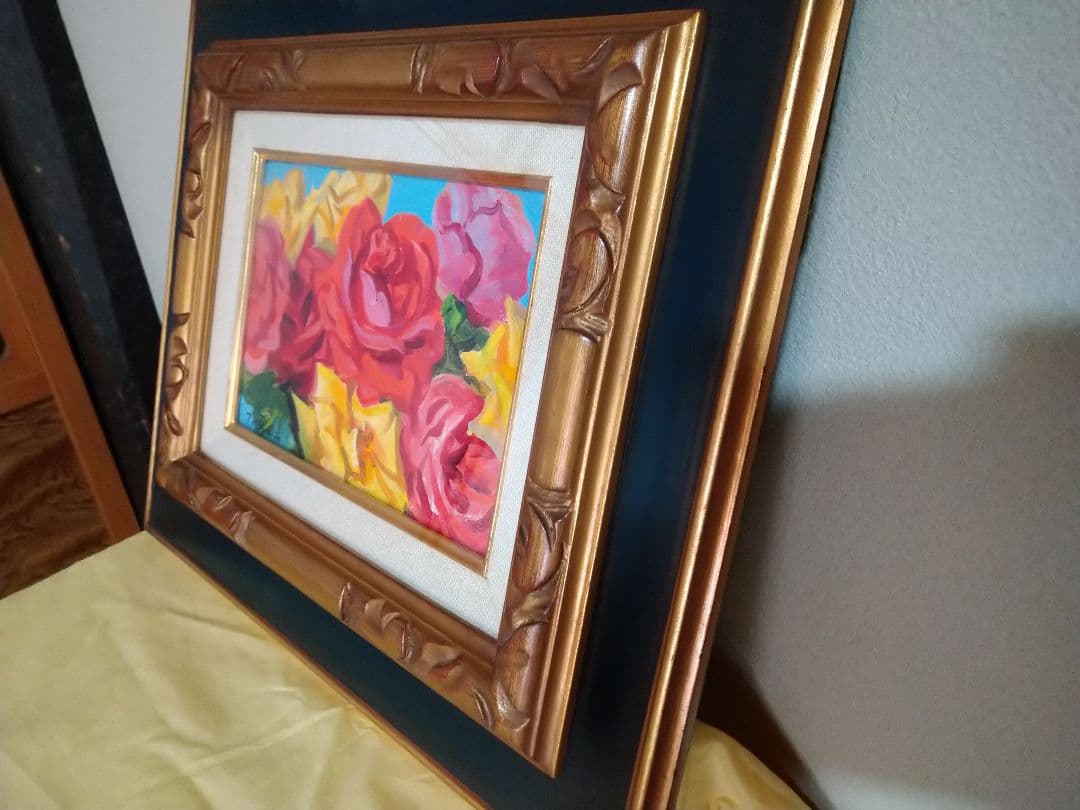 バラの花 油彩画 ・木下孝則画伯作