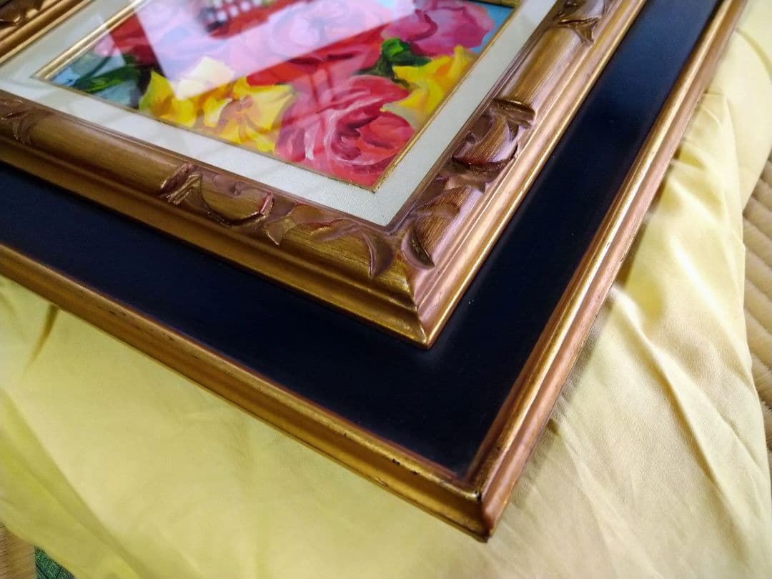 バラの花 油彩画 ・木下孝則画伯作