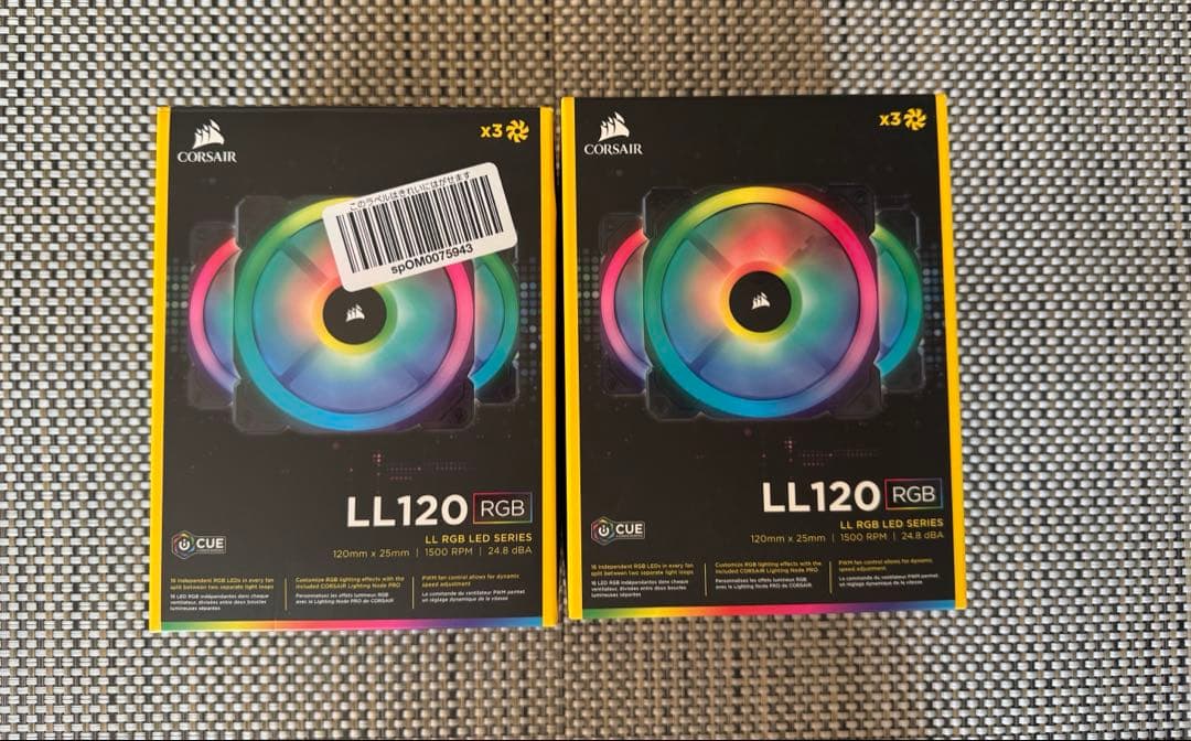 【6個セット】CORSAIR LL120 RGB PCケースファン