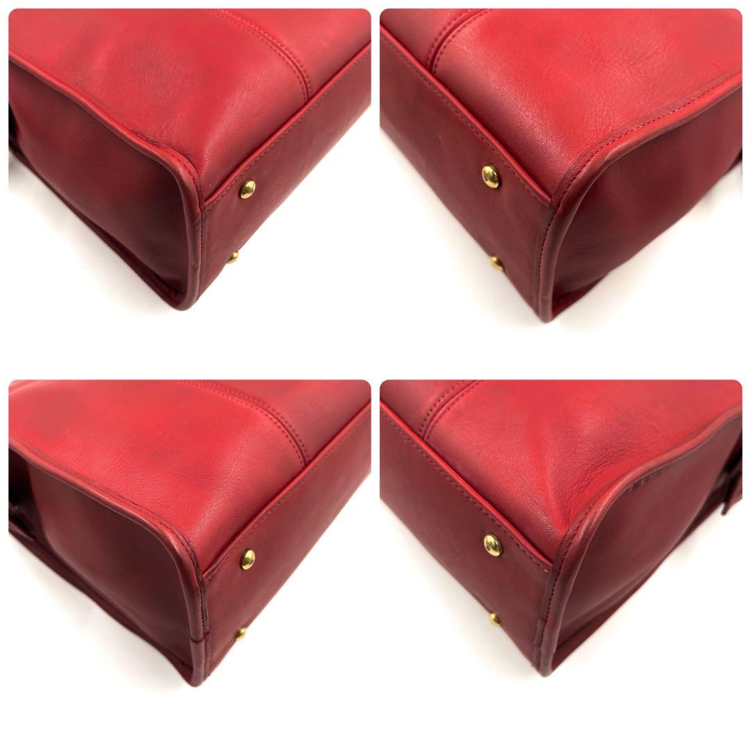 オールドコーチ 305 トートバッグ 2way 斜め掛け レザー レッド