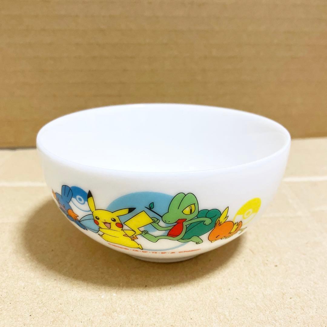 ポケモン「ラスト1点」　食器　茶碗　ピカチュウ　　アチャモ、キモリ、ミズゴロウ