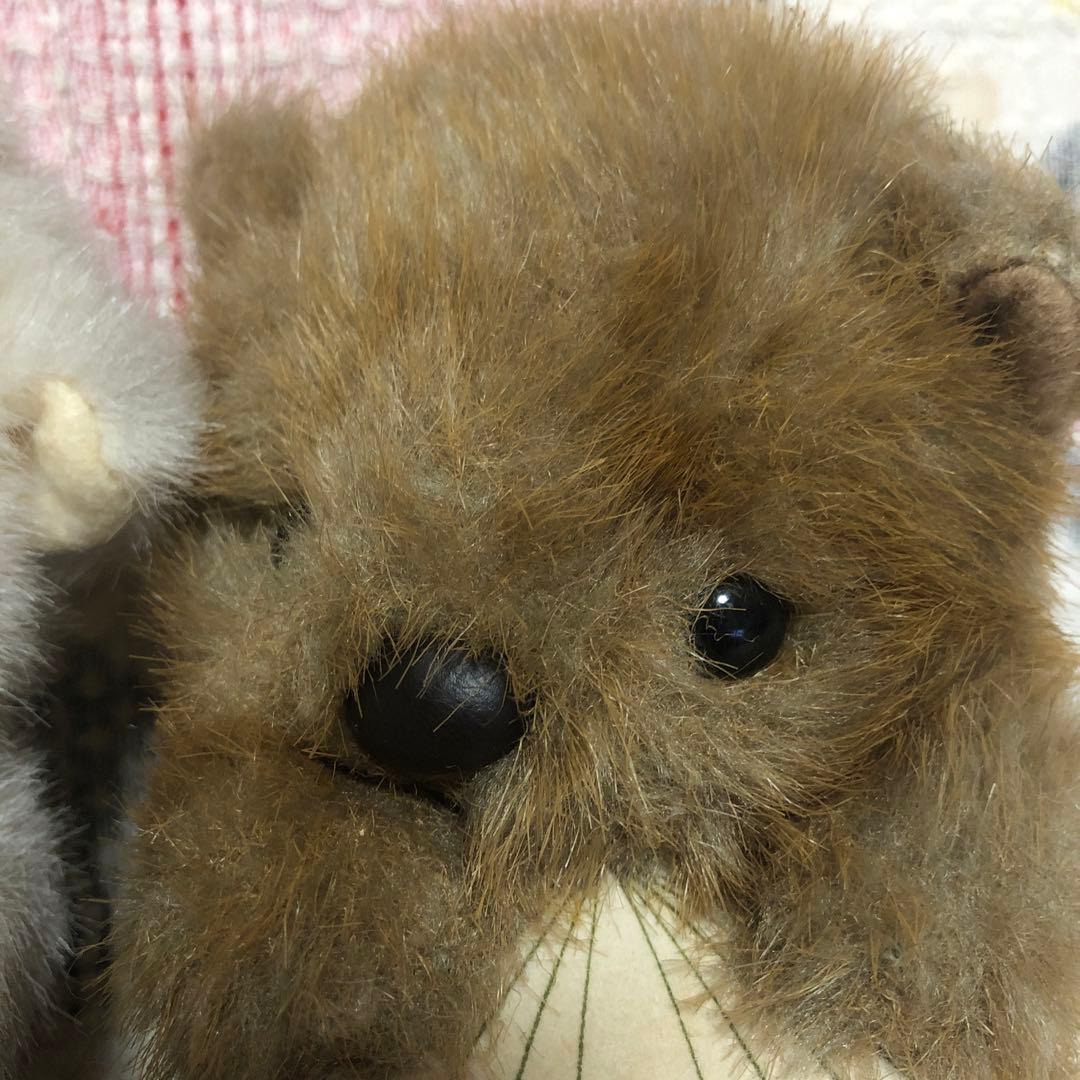 昭和レトロ　ヴィンテージ ファースト社　ラッコ　ぬいぐるみ　2コ　中古品