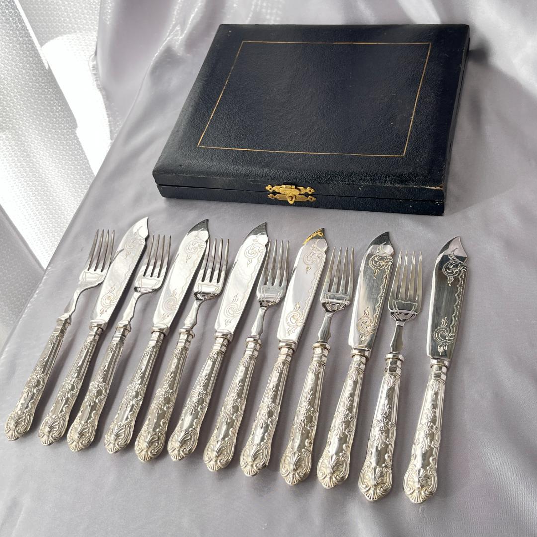 【Robert Pringle】 【純銀ハンドル】キングスパターン 12本