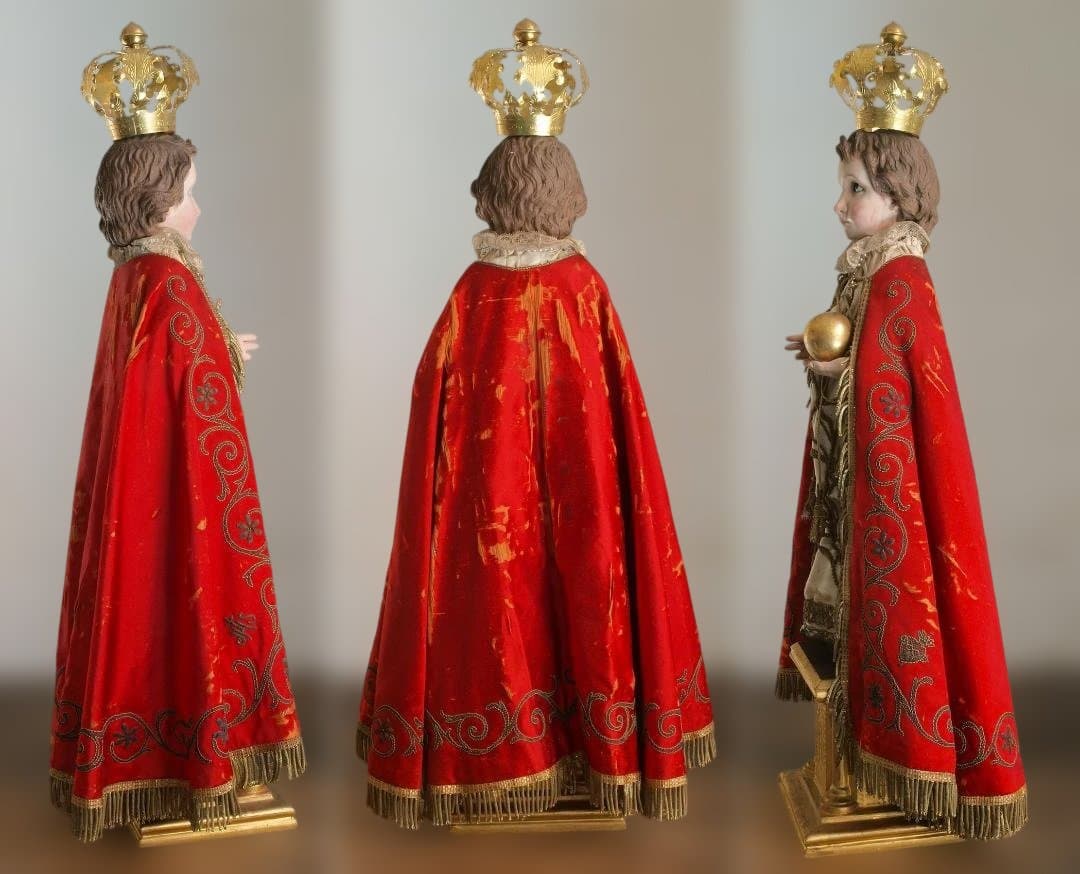 プラハの幼子 少年キリスト像 ケージドール 宗教装飾 聖人像宗教芸術/H606