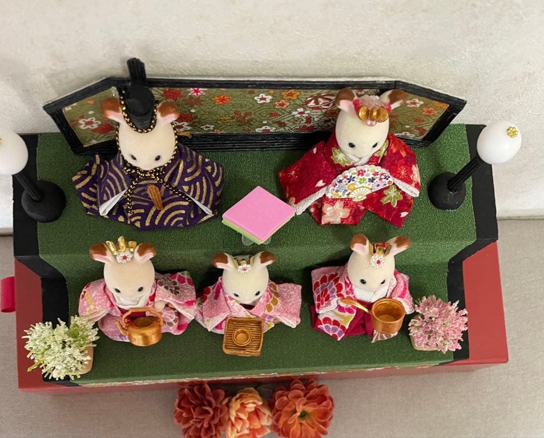 雛人形 シルバニア赤ちゃん 二段飾り