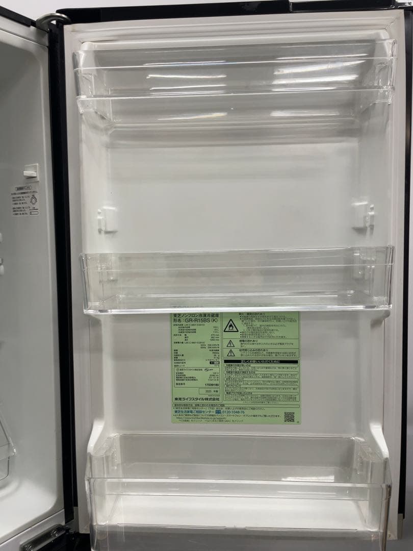 TOSHIBA 冷蔵庫 2020年製 153L GR-R15BS（K）
