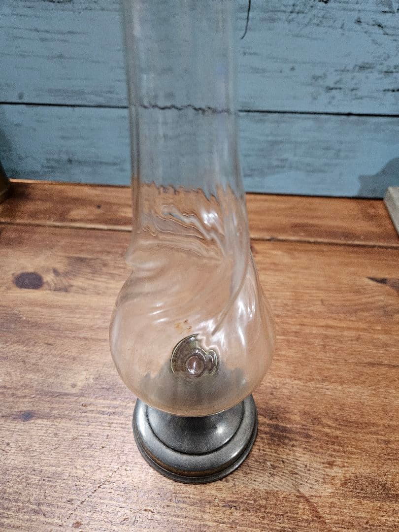 フランスアンティーク エタンと硝子の一輪挿し 花瓶 フラワーベース 花器