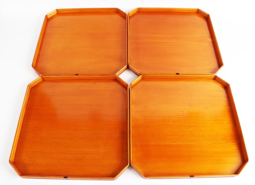 春慶塗 吸物椀膳 木製漆器 角膳 10客 懐石道具会席