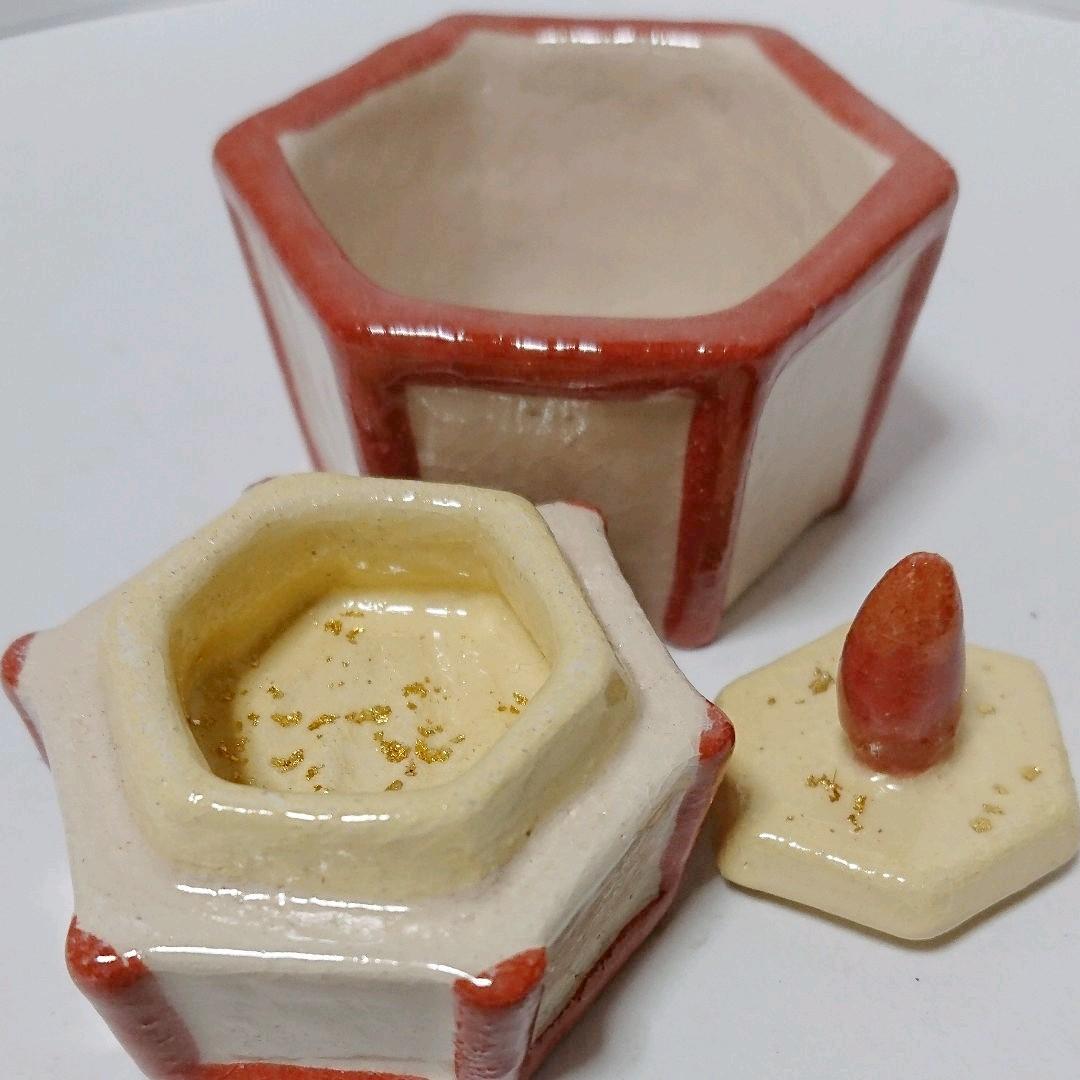 茶道具  香合  雪洞形香合  楽入