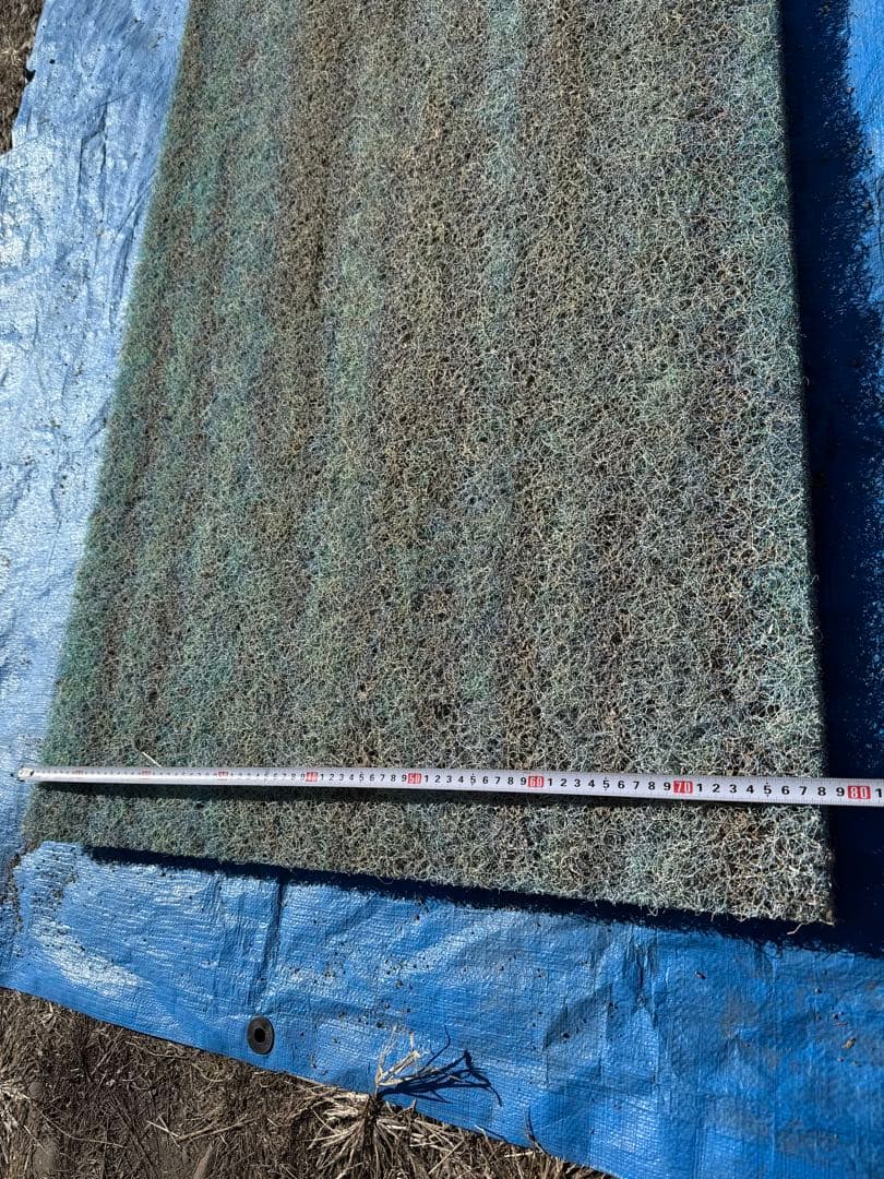 3枚セット ビニロック ろ材 全長2m 錦鯉 金魚 池 濾過層 フィルター 中古