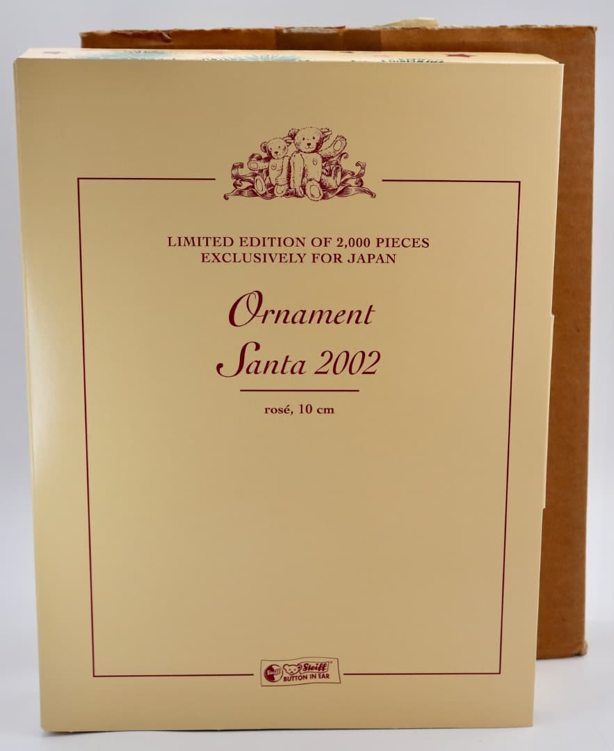 Steiff テディベア クリーム色 ピンクリボン