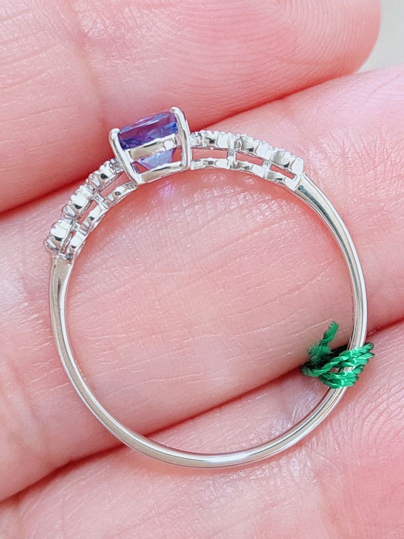 未使用品 pt900 天然タンザナイト ダイヤモンド リング