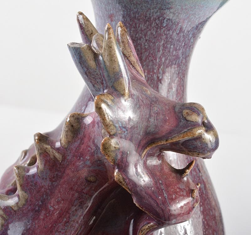 中国　窯変釉　龍文葫蘆瓶　V　R5184