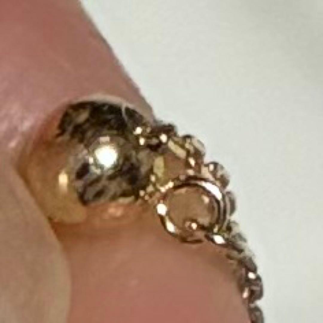 10金ゴールド チェーンリンク リング