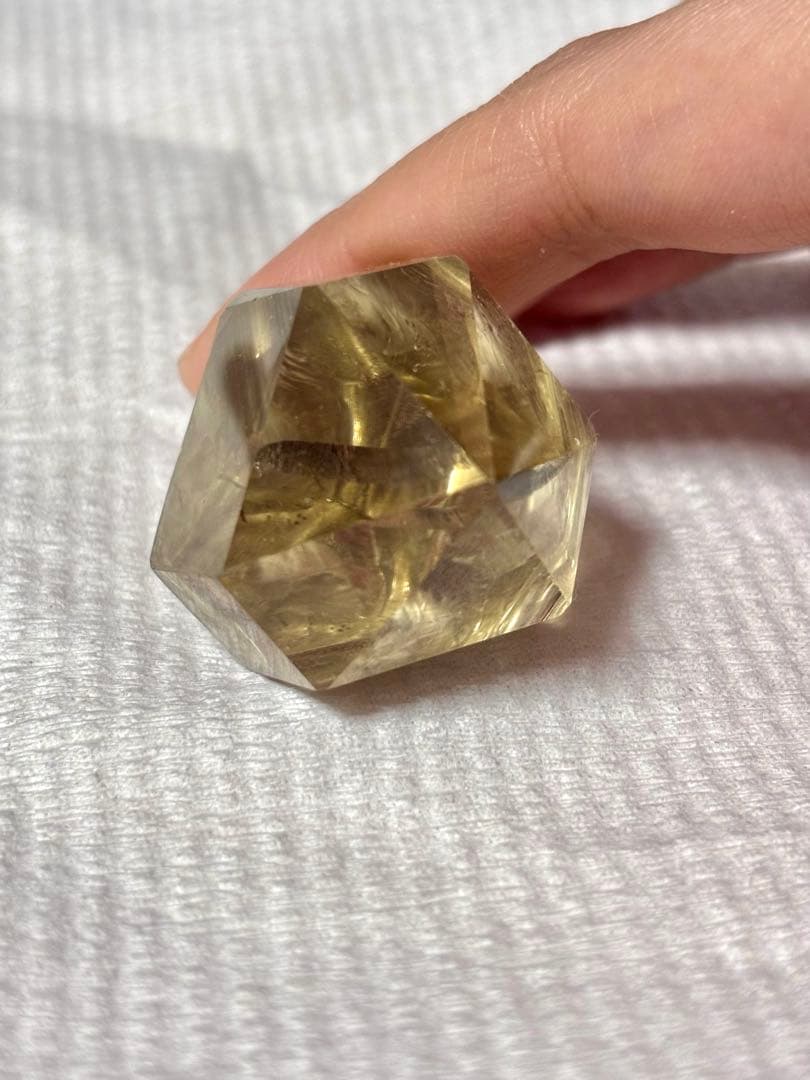 【超希少】天然シトリン 多重ファントム 非加熱 セプタークォーツ ポイント