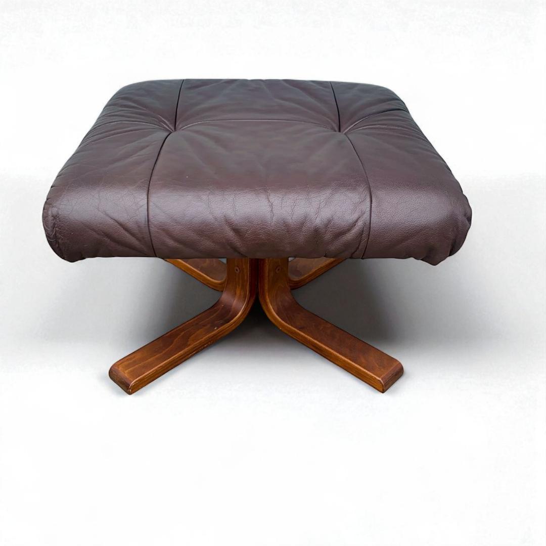 FUJI FURNITURE オットマン ブラウン　 冨士ファニチア スツール