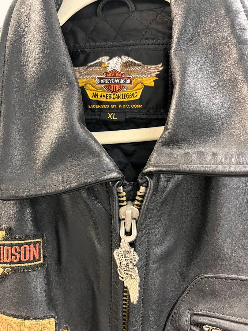 Harley-Davidson ブラックレザーライダースジャケット