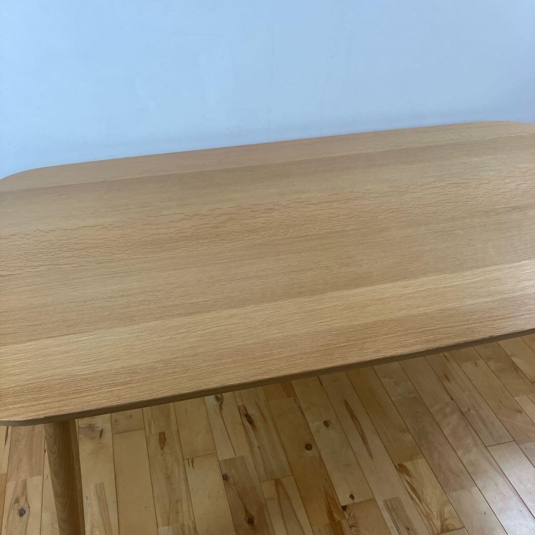 美品　廃盤　無印良品　オーク材　丸脚　ダイニングテーブル　幅150㎝