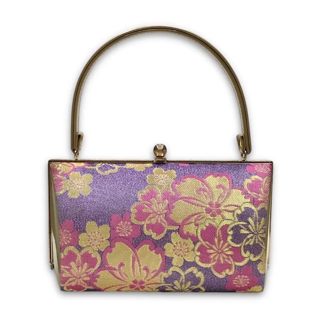 リ*山様 ☆新品未使用☆ 草履 バッグ 振袖用 袴用 藤色 金 ピンク 帯地 フ