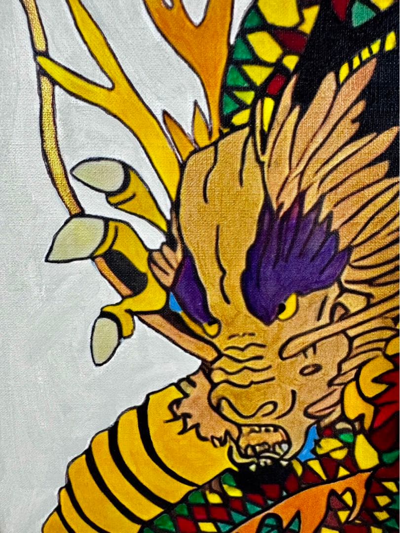 ジミー大西/ドラゴン/P10/絵画/額縁/油彩画/肉筆/手書き