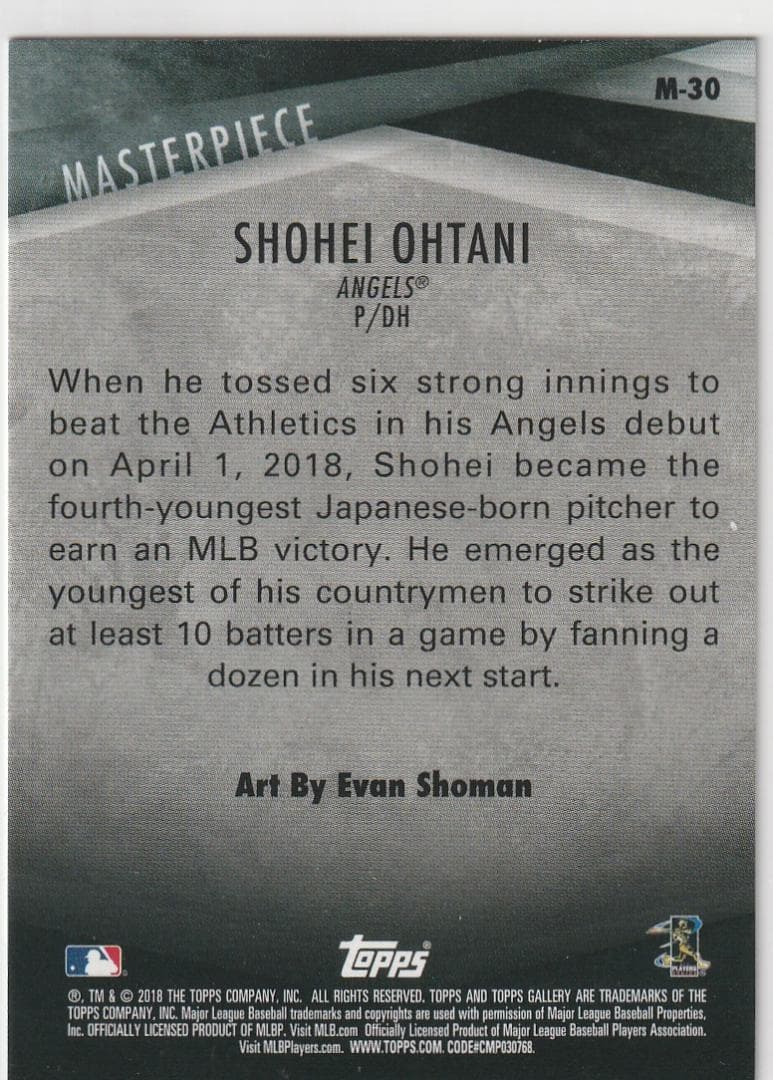 レア 2018 Topps Gallery RC 大谷翔平 インサートルーキー