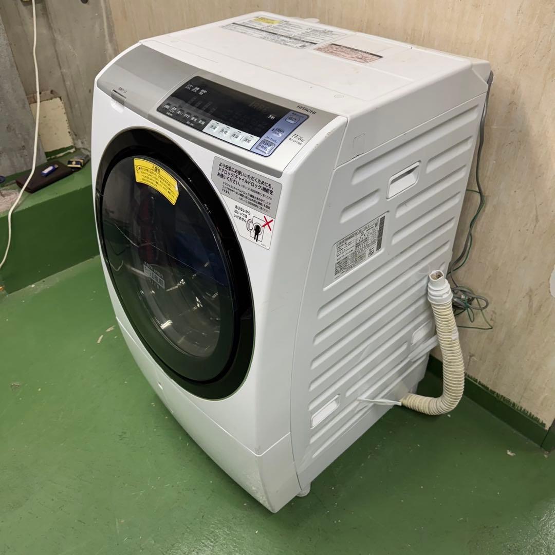 113 日立　ドラム式洗濯機　乾燥付　11/6kg 小型　一人暮らし　左開き