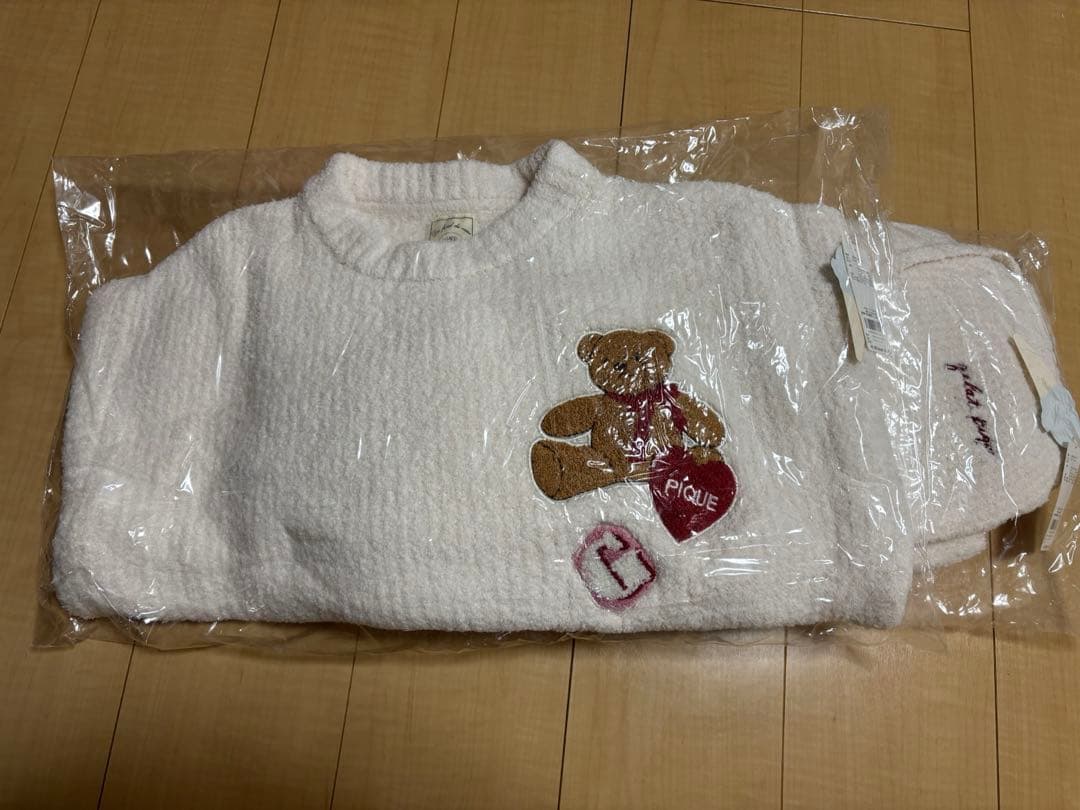サエコ⭐︎ジェラートピケ　ベビモコベアさがらプルオーバー&ロングパンツ