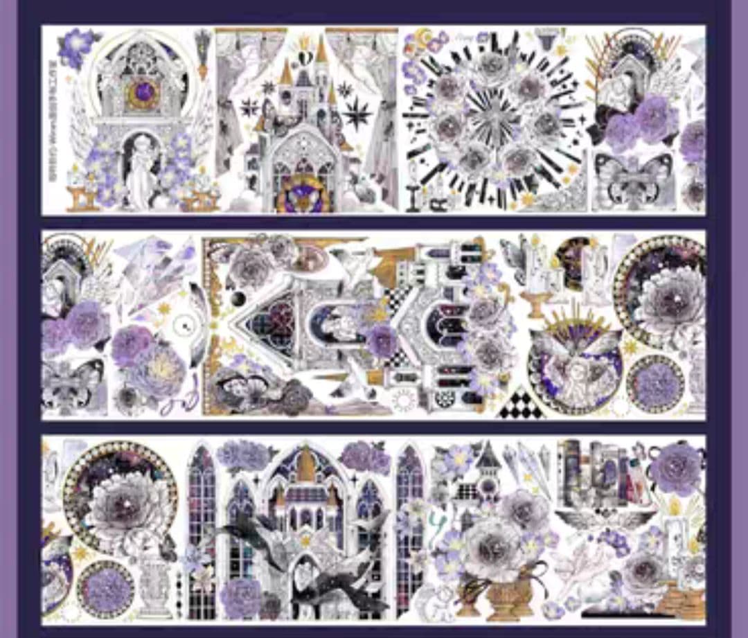 巻売 603★ 海外 マスキングテープ マステ PET 花 薔薇 装飾 贝壳光