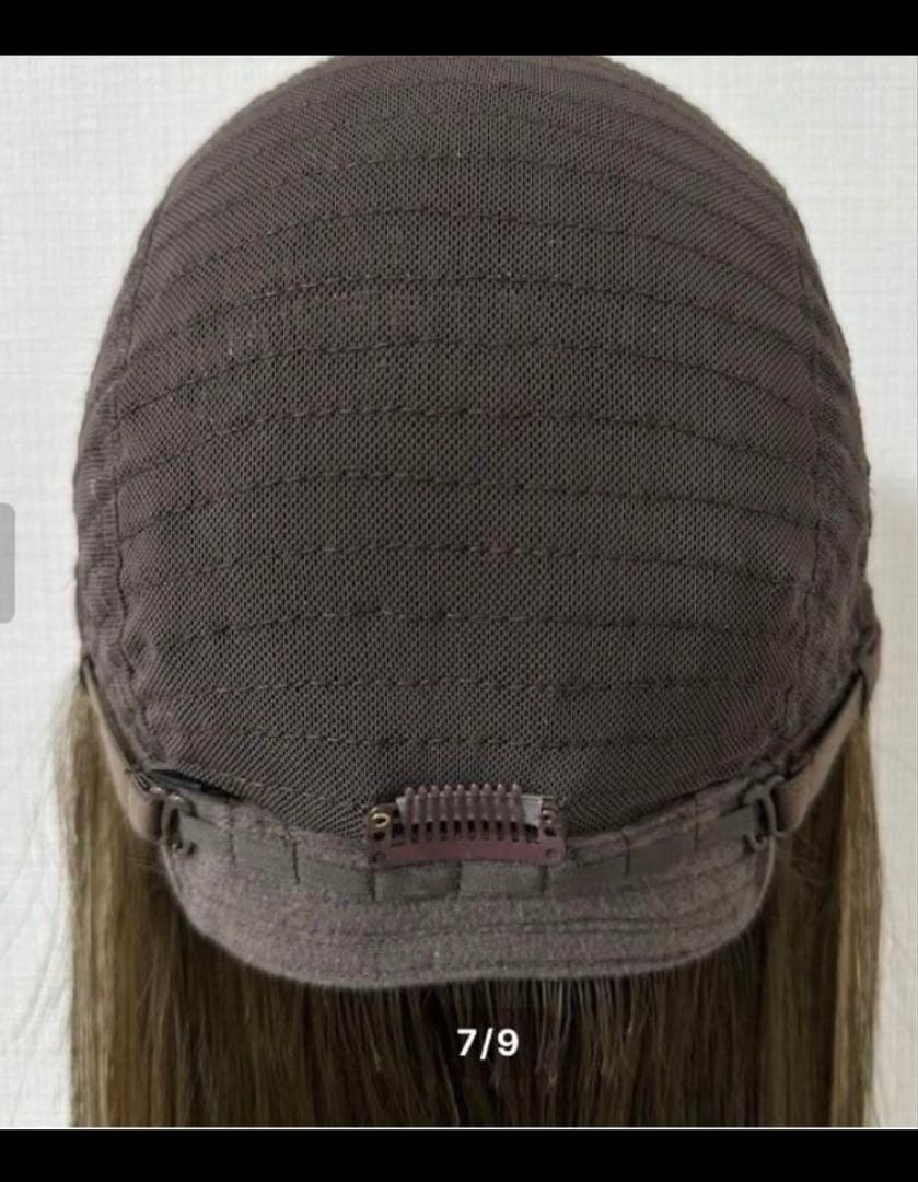 百合子ウィッグ　ナチュラルブラウン　Mサイズ