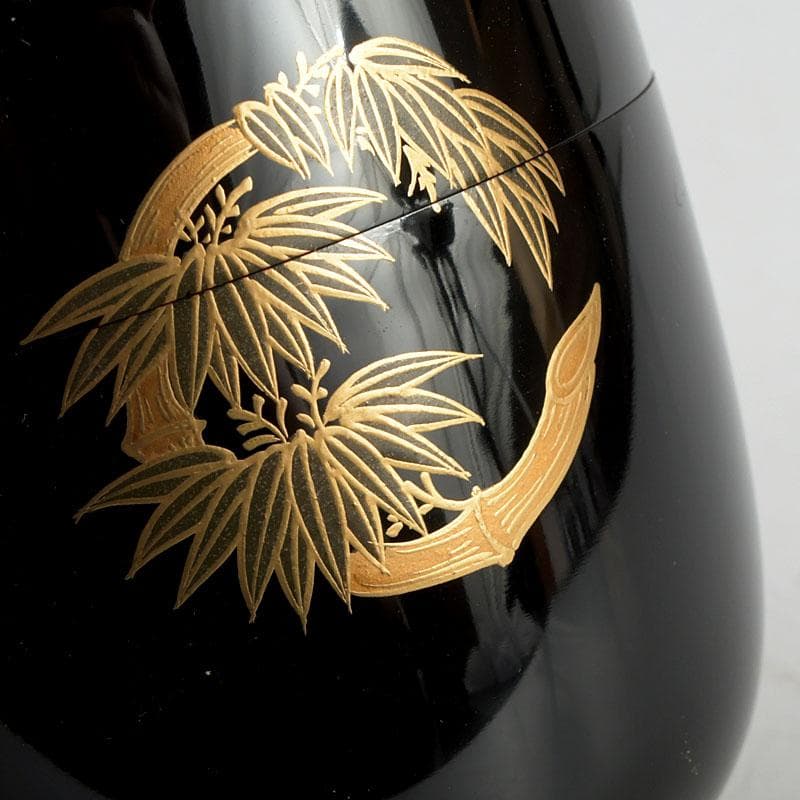 茶道具　宗祥作　四君子蒔絵　中棗　共箱　V　9325