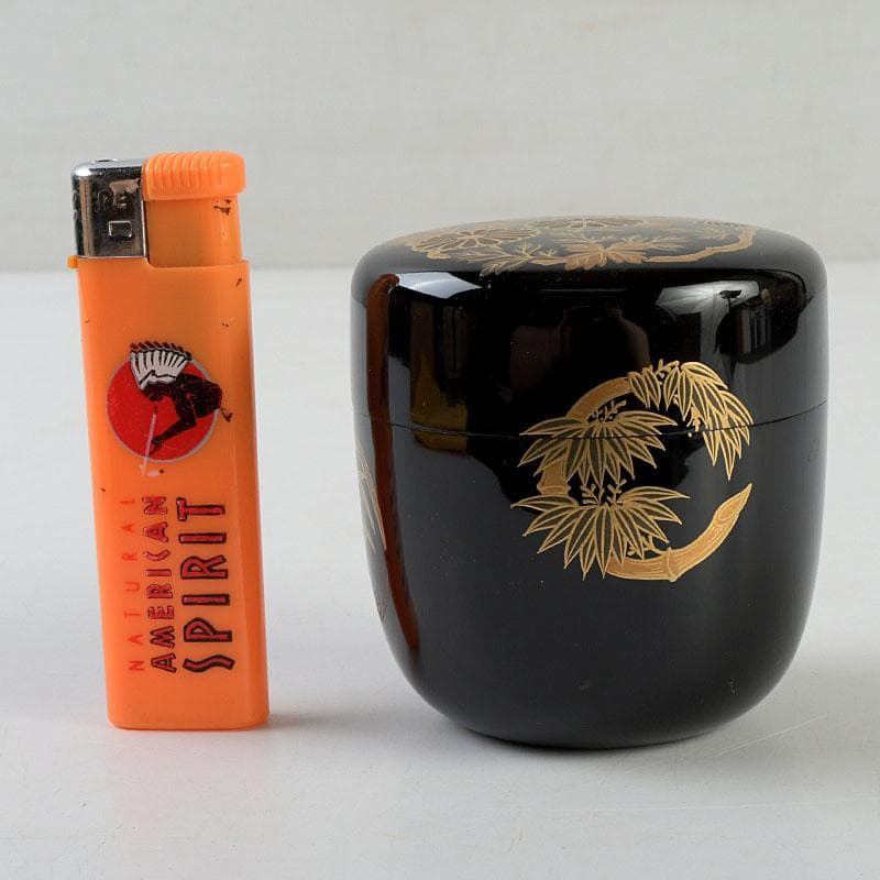 茶道具　宗祥作　四君子蒔絵　中棗　共箱　V　9325