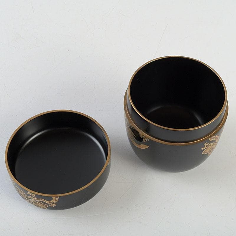 茶道具　宗祥作　四君子蒔絵　中棗　共箱　V　9325