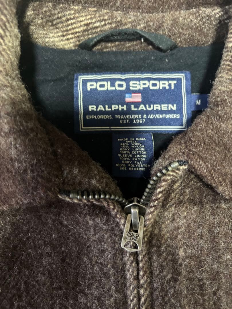 ポロスポーツ　90sオンブレチェックジャケット　ラルフローレン　M